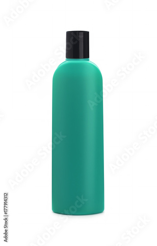 Bottle for shampoo on white background