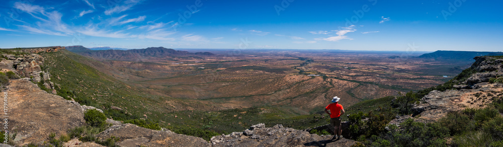 Stunning view over the escarpment near Nieuwoudtville, South Africa, while hiking Stunning view over the escarpment near Nieuwoudtville, South Africa, while hiking