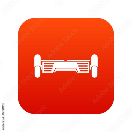 Smart scooter icon digital red