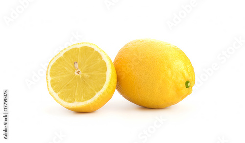 Lemons on a white background