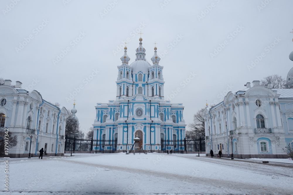 Smolny Cathedral. Founded 1748. St. Petersburg. Russia.