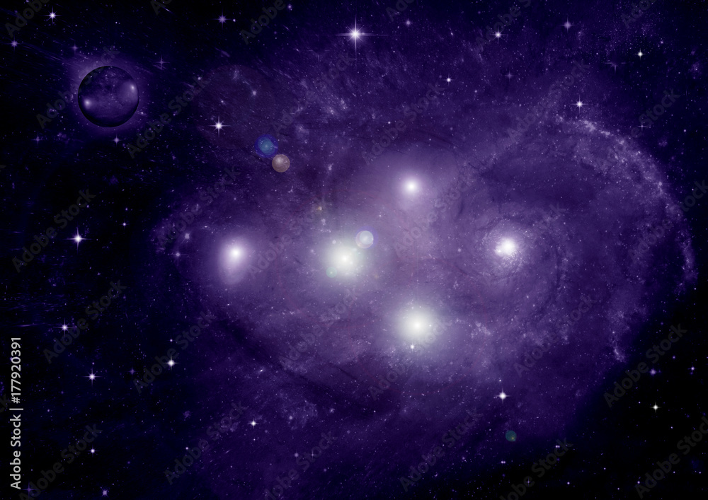 Fototapeta premium galaxy in a free space