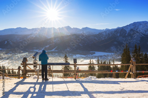 Obraz na płótnie Zakopane at Tatra mountains in winter time, Poland w salonie