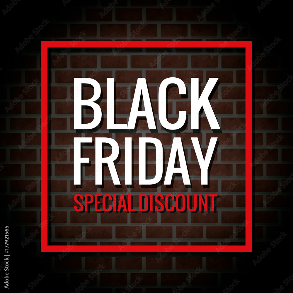 Black friday special discount icon vector illustration graphic design