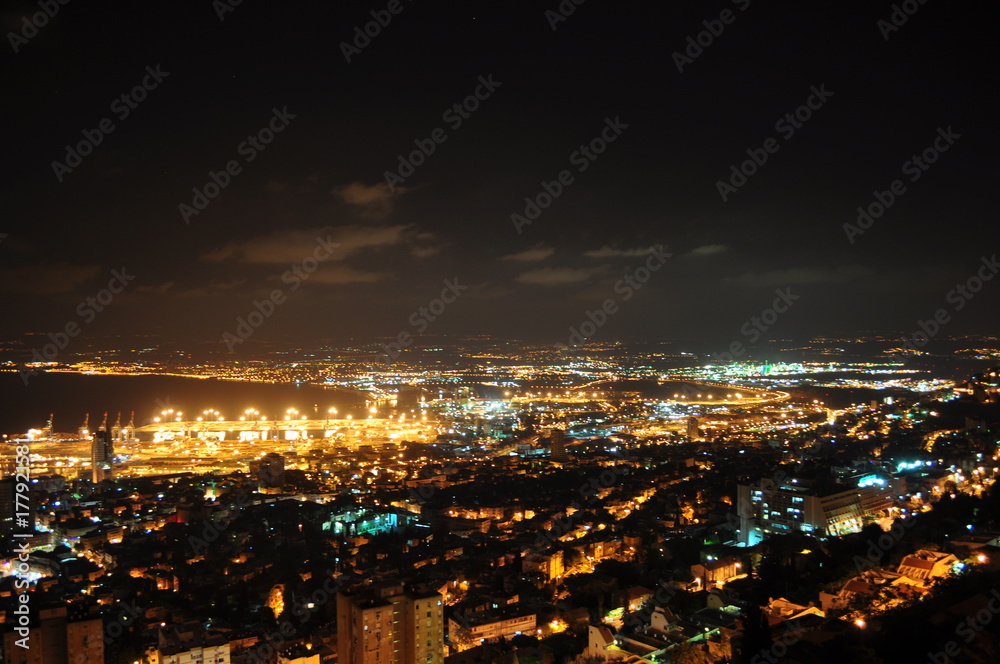 Haifa Israel at night