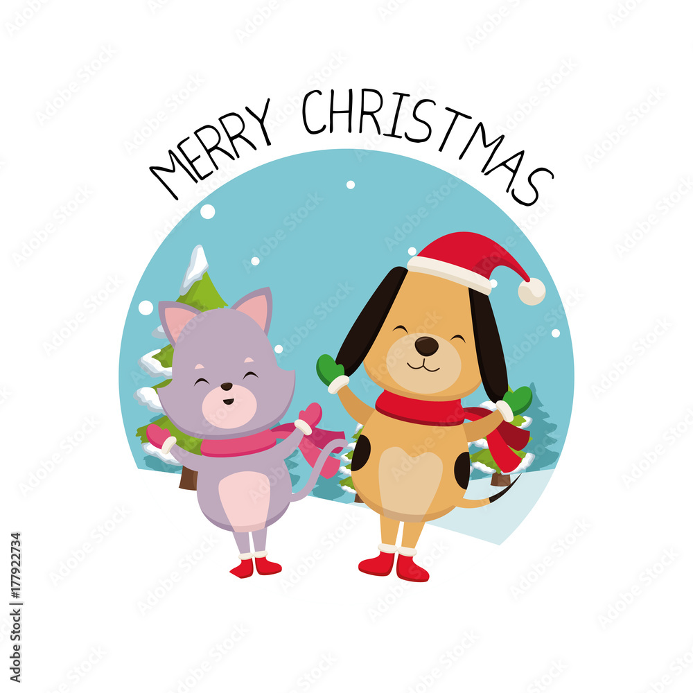 Merry chrismtas card cartoon icon vector illustration graphic design Merry chrismtas card cartoon icon vector illustration graphic design