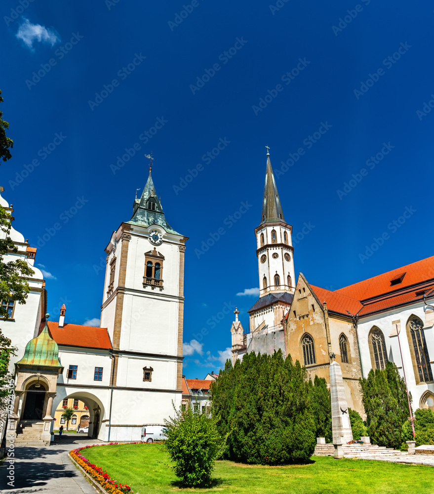 Fototapeta premium Old Town Hall and St. James church in Levoca, Slovakia