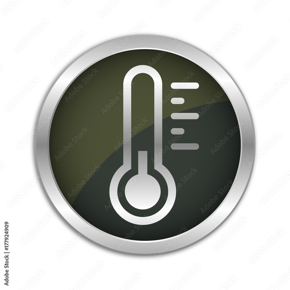 Button Set - dunkel mit silbernem Ring - Thermometer Kalt Button Set - dunkel mit silbernem Ring - Thermometer Kalt