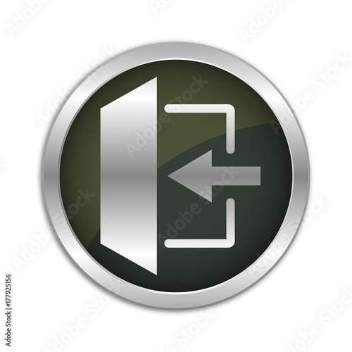 Free Download Button Set - dunkel mit silbernem Ring - Notausgang - GFXLoad