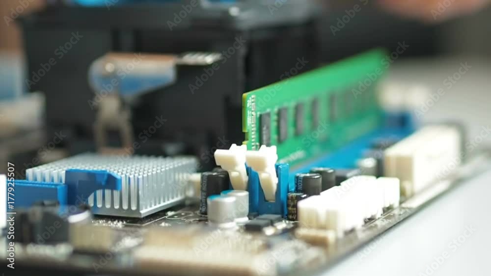 Removing And Replacing Server RAM Memory Module Sticks. Installing and
