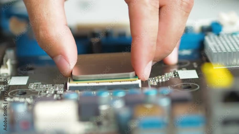 Removing And Replacing computer processor (CPU). Installing and