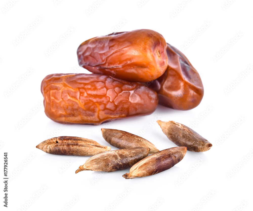 dried fruits from date palm isolated on white dried fruits from date palm isolated on white