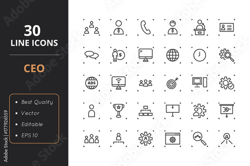 30 CEO Line Icons