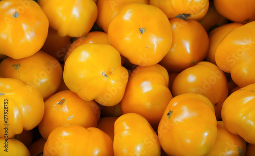 closeup shot of yellow cherry tomatoes