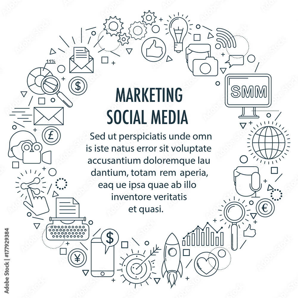 Obraz premium Social Media Marketing template
