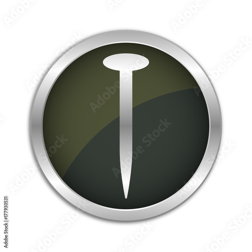Button Set - dunkel mit silbernem Ring - Nagel