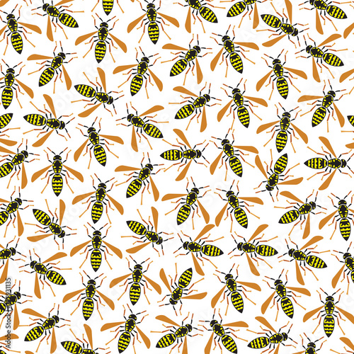 background pattern with wasps