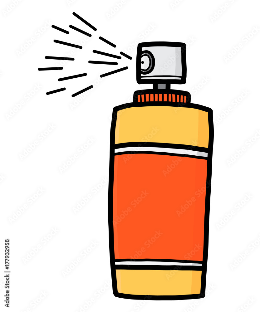 spray bottle / cartoon vector and illustration, hand drawn style, isolated  on white background. Stock Vector | Adobe Stock