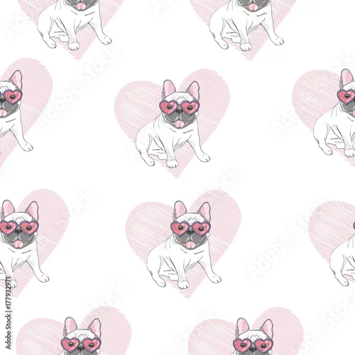 Tapety Buldog francuski wzór