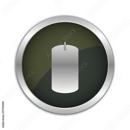 Button Set - dunkel mit silbernem Ring - Kerze