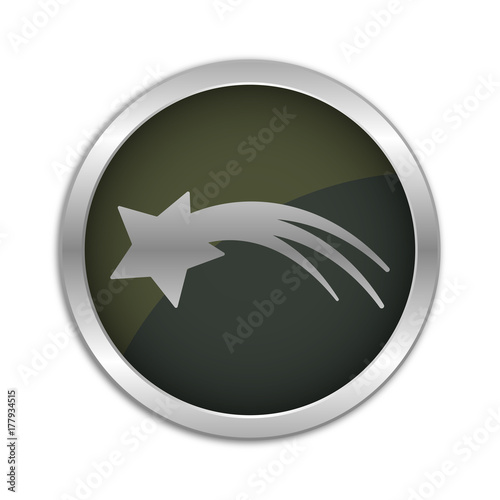 Button Set - dunkel mit silbernem Ring - Sternschnuppe