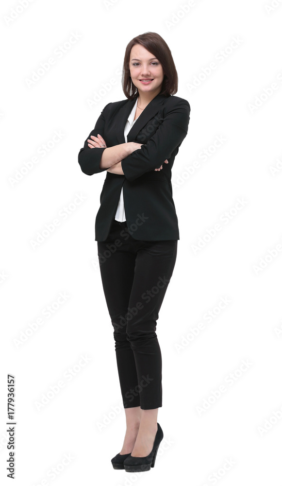 portrait in full growth. successful woman Manager portrait in full growth. successful woman Manager