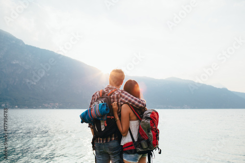 Couple traveling photo