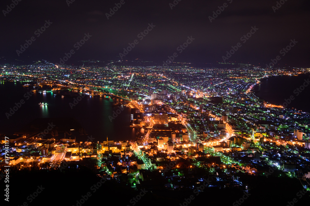 Obraz premium 北海道 函館表夜景 函館山からの風景