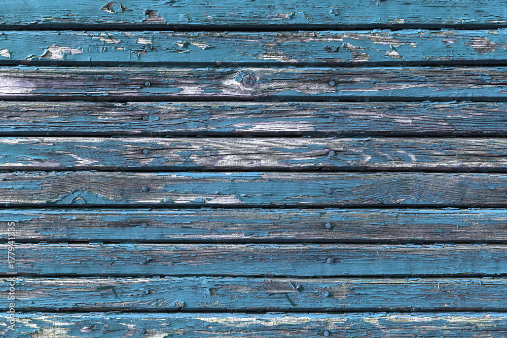 Obraz premium The old blue wood texture with natural patterns