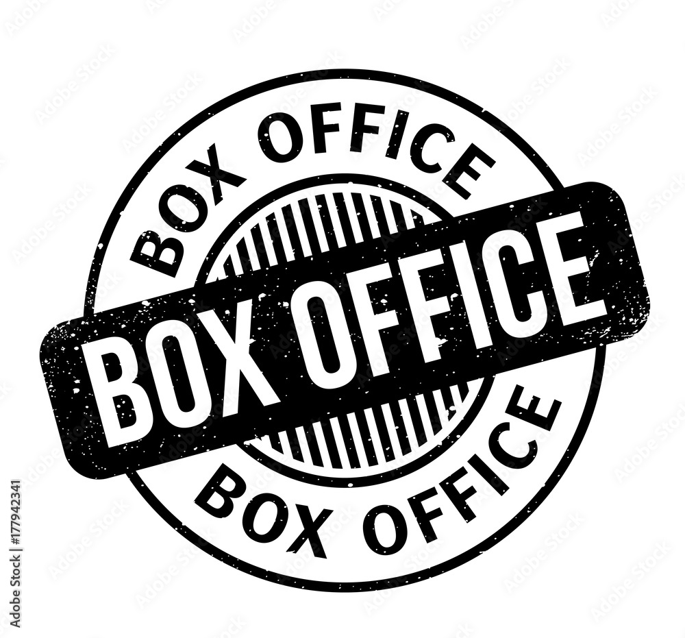Box Office rubber stamp. Grunge design with dust scratches. Effects can be easily removed for a clean, crisp look. Color is easily changed.