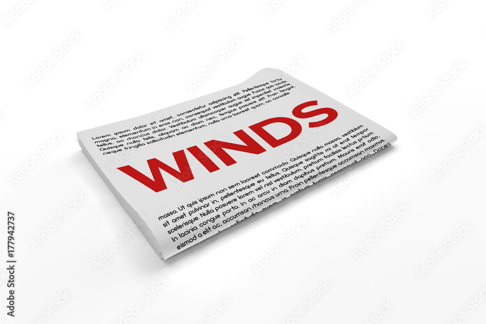 Winds on Newspaper background Winds on Newspaper background