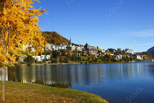 St. Moritz mit See "im goldenen Oktober"