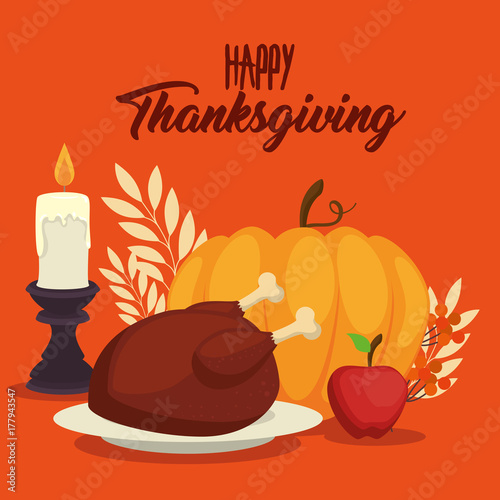 happy thanksgiving day greeting card