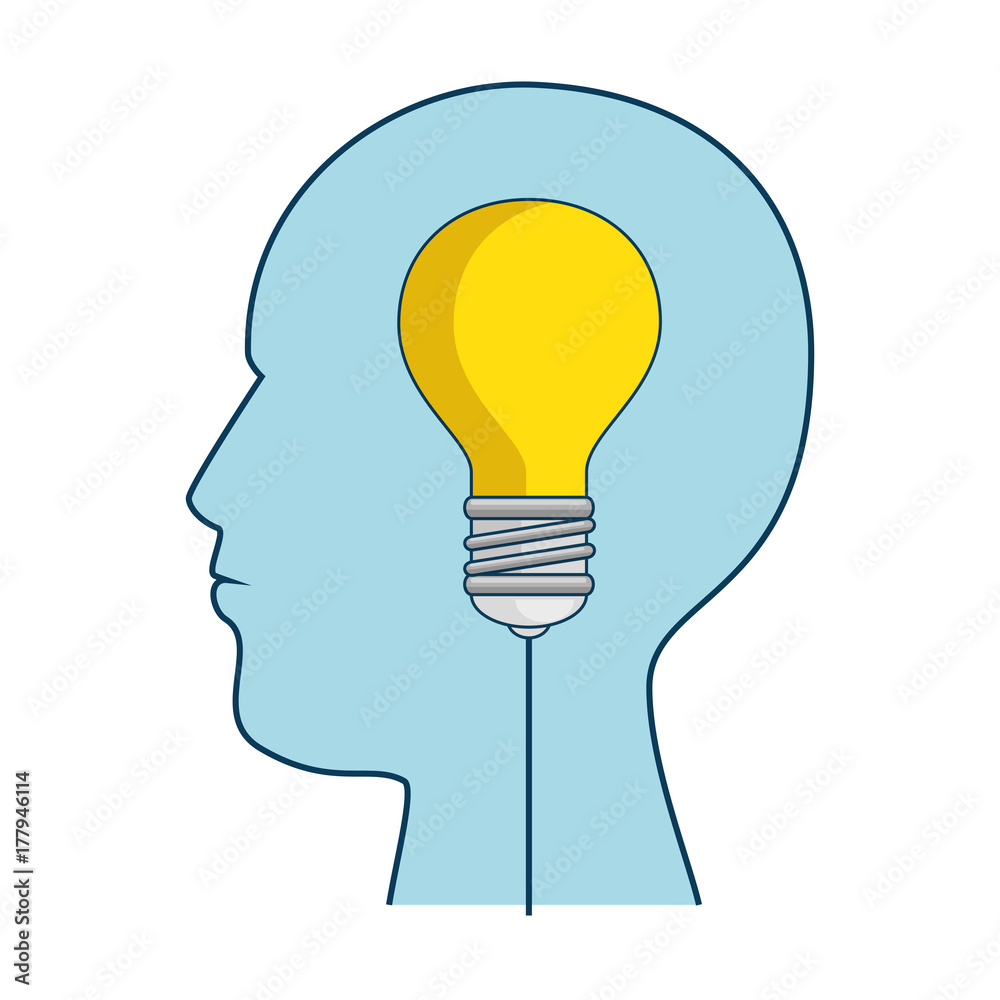 user profile with bulb silhouette avatar icon user profile with bulb silhouette avatar icon