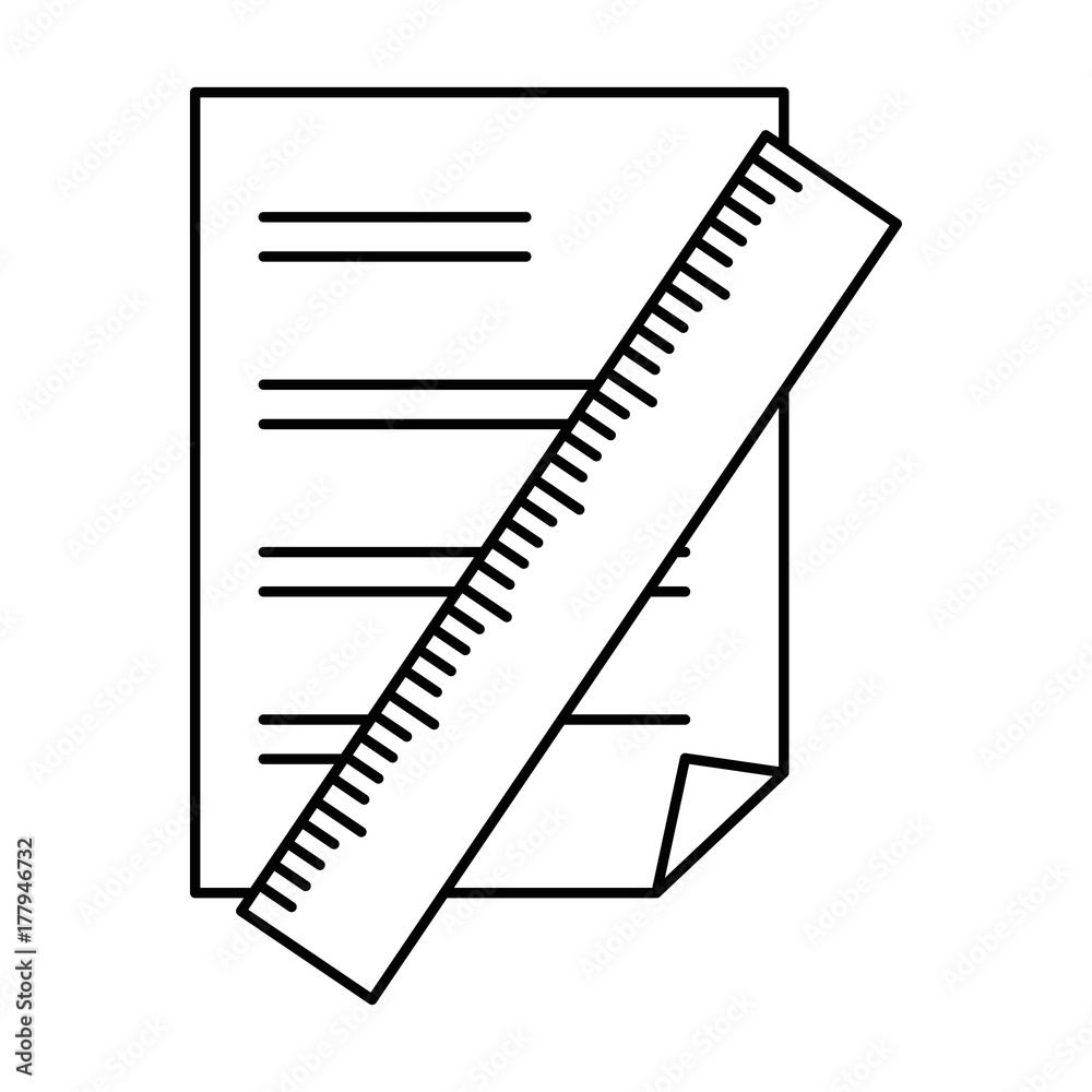 paper document with rule