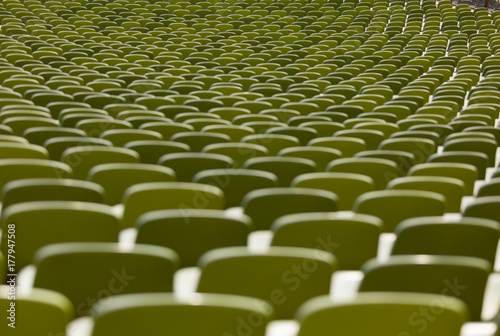 Munich sport arena , empty seats (green)