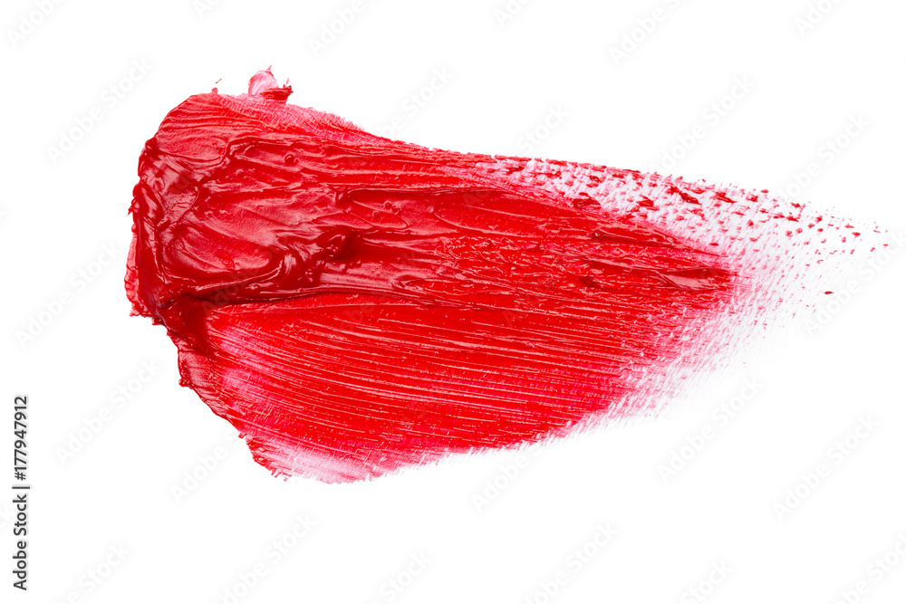 Smudged lipsticks isolated on white background Smudged lipsticks isolated on white background