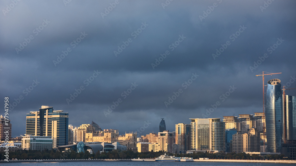 Fototapeta premium Baku skyline cityscape