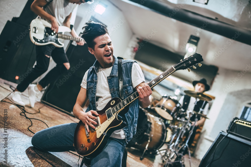 Fototapeta premium Music band repetition