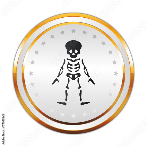 Luxus Button weiß - Skelett
