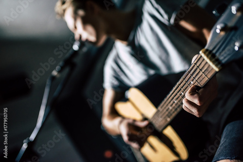 Картината върху платно Music band repetition