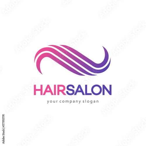 Hair salon vector logo template