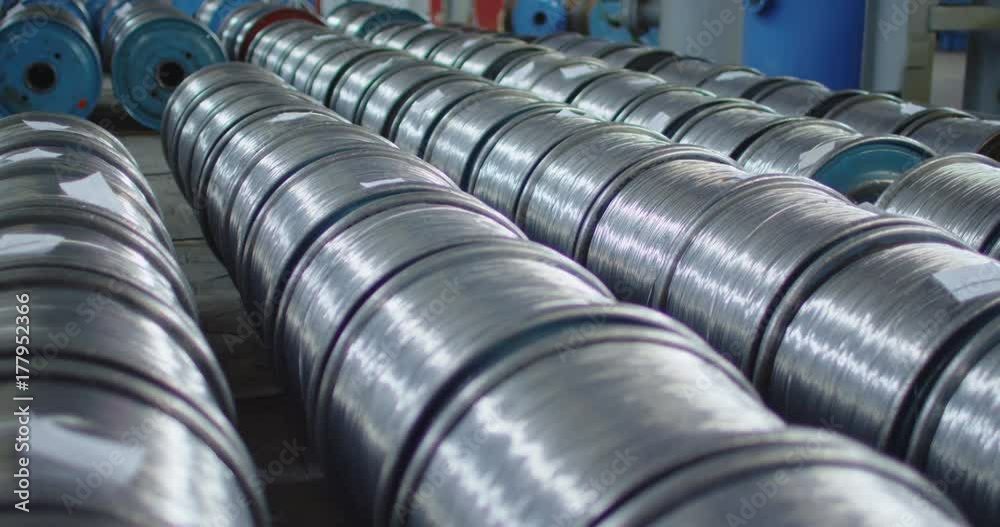 Warehouse cable. Finished products. cable ready for shipment Warehouse cable. Finished products. cable ready for shipment