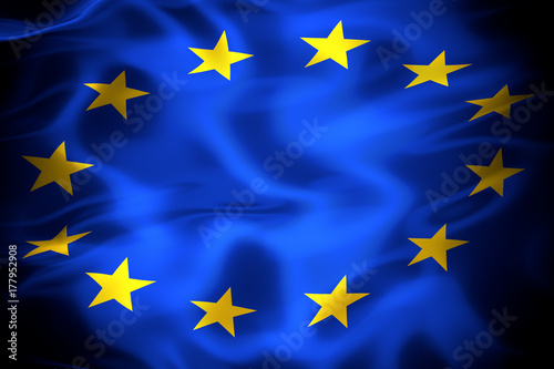 Flag of the European Union 3D illustration