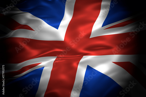National flag of the United Kingdom of Great Britain and Northern Island 3D illustration