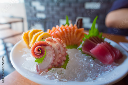Fresh sashimi in japan restuarnt
