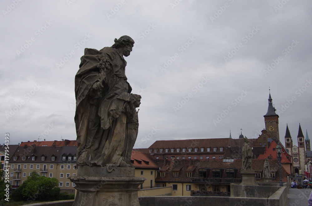 Naklejka premium ビュルツブルクの街並み