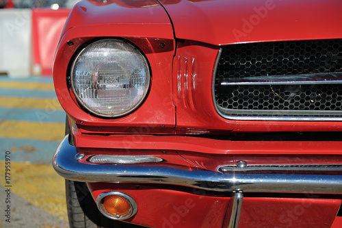American muscle car. Head light detail © Xtreme|Photo