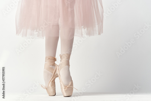 skirt of a small ballerina and pointe
