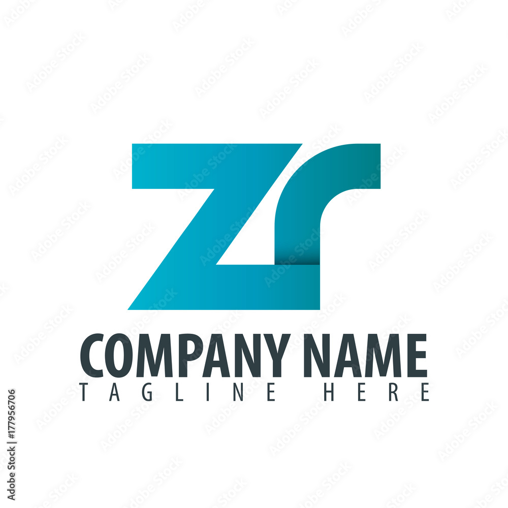 Initial Letter ZR Design Logo Initial Letter ZR Design Logo